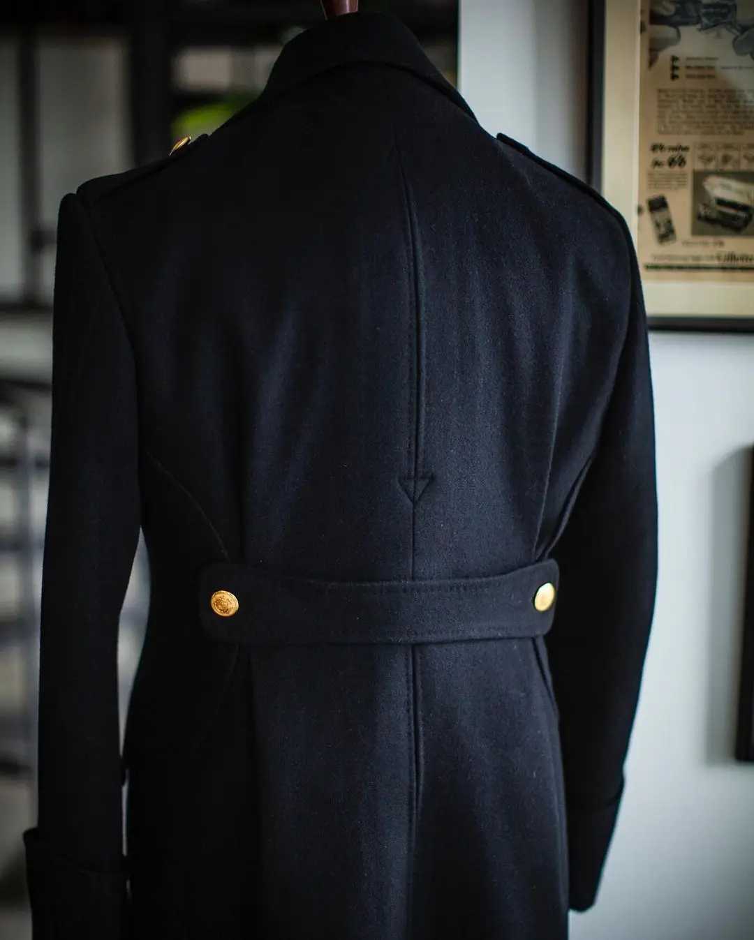 Navy Blue England Style Woolen Overcoat Mens Thick Plus Double Breasted Long Coat Casual Winter Fashion Warm JacketX241005