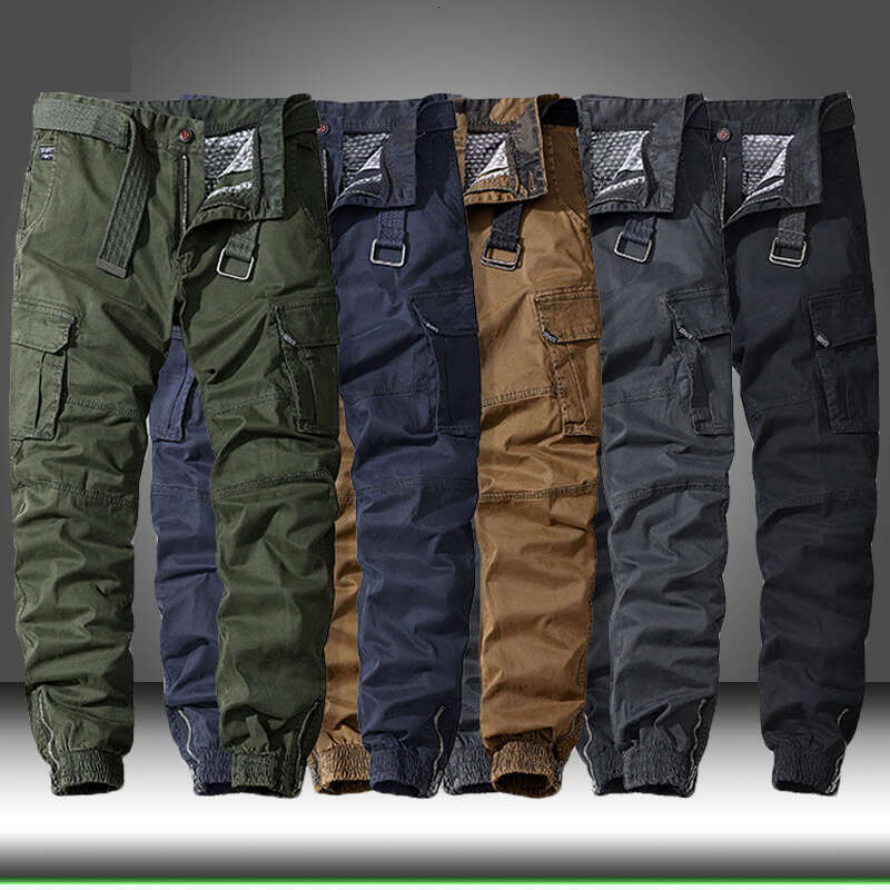 Cargo Pants Men Cotton Casual Pants lastic Outdoor Hiking Trekking Tactical Sweatpants Men Military Multi-Pocket Combat Trousers