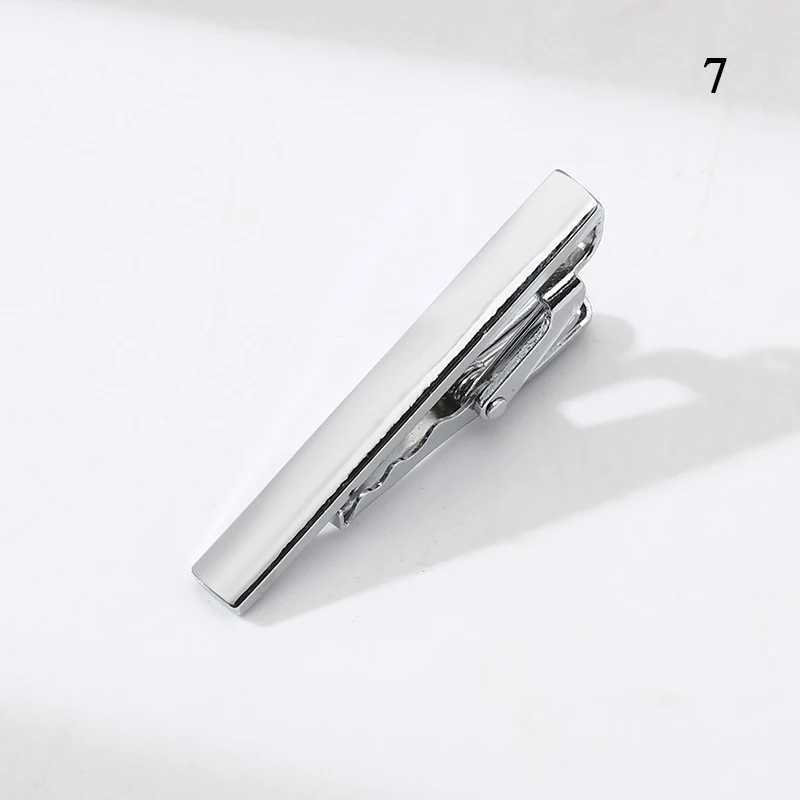 Fashion Classic Gentleman Luxury Stainless Tie Clip 4cm Black Wine-Red Quality Bar Wedding Business Nightclub Men Gift AccessoryX240914