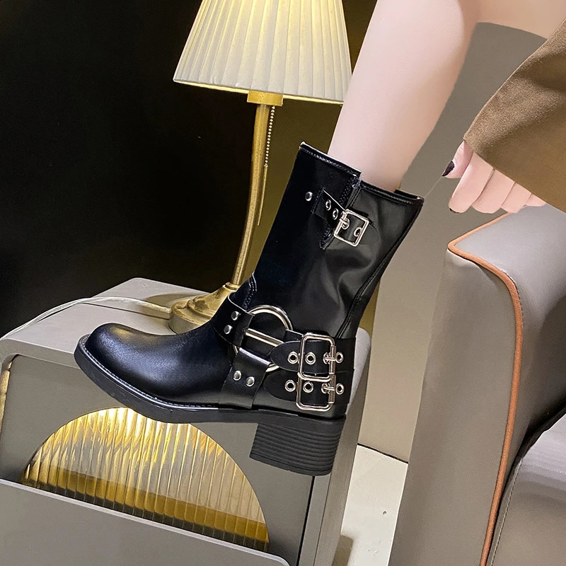 Winter Denim Fashionable Slippery in Womens Casual Short Boots Thick Bottom Mordern Botas 2024 241106