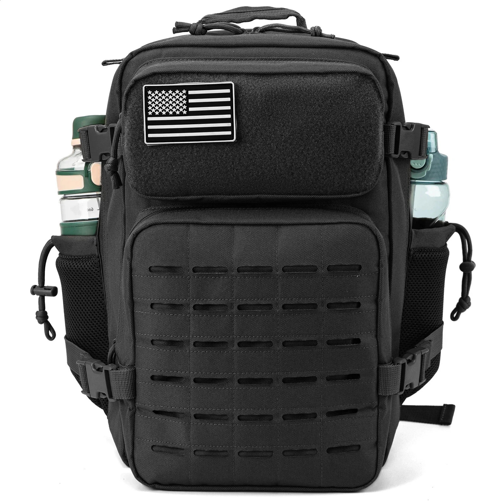 25L Mens and Womens Tactical Backpack Mini Sports Backpack Hiking with Bottle Rack Gym Small School Backpack 240929