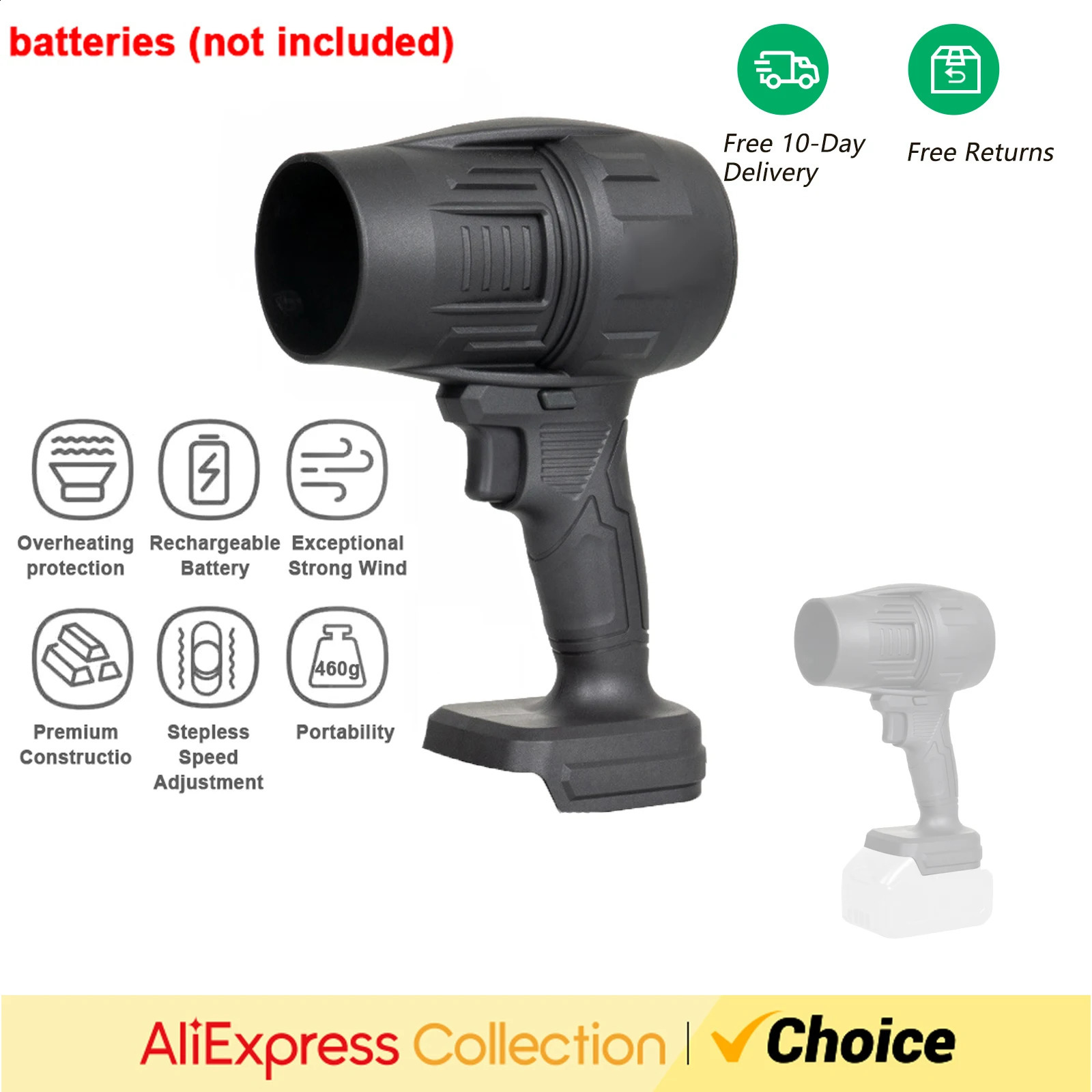 Handheld 1000W turbofan 500g thrust high-power blower strong wind mini turbojet fan handheld blower 240930