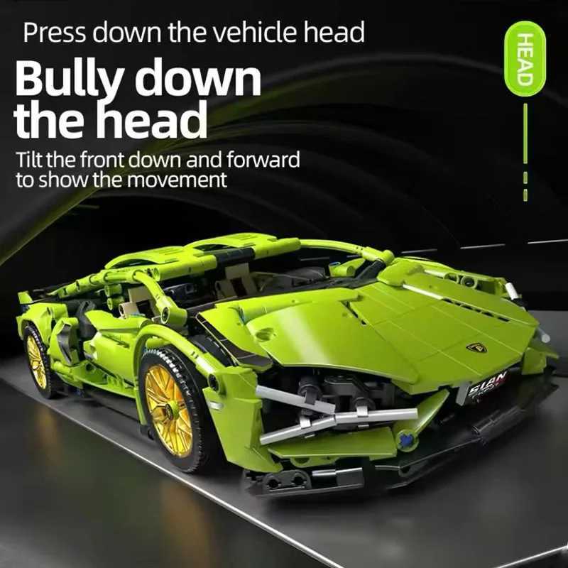 1280 model building blocks for technical racing cars sports cars urban machinery speed cars supercars bricks puzzle toys childrens and adult gifts W24