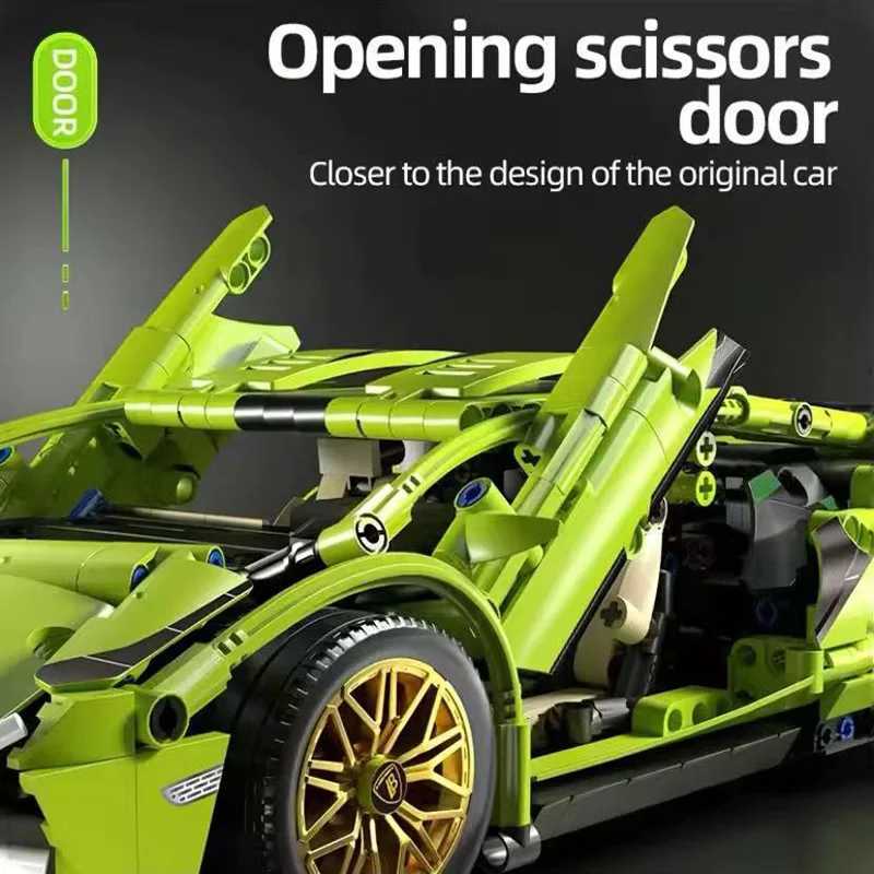 1280 model building blocks for technical racing cars sports cars urban machinery speed cars supercars bricks puzzle toys childrens and adult gifts W24