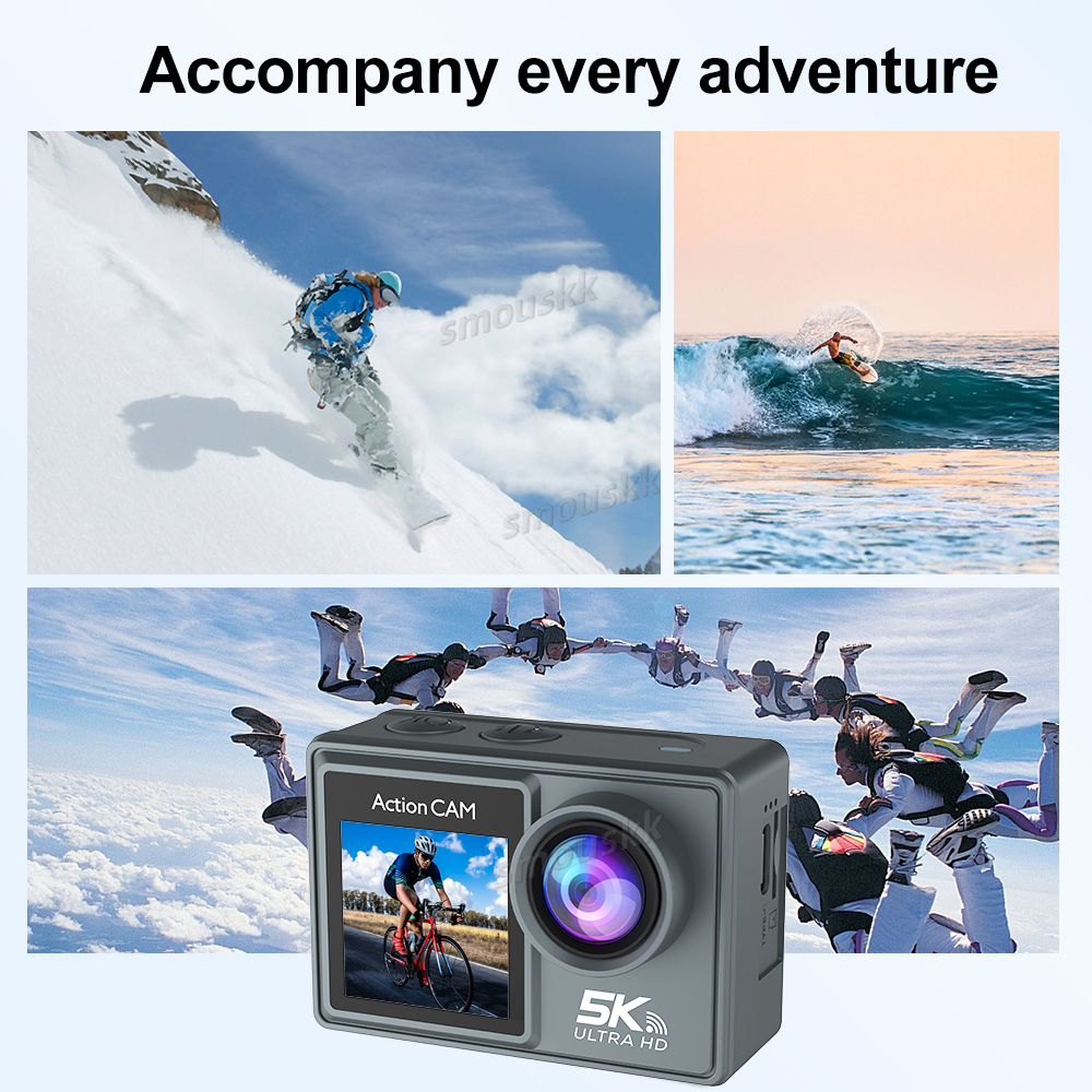 5k Sports Camera 4k Anti-shake Pre-recorded HD Wifi Outdoor Wireless Shooting Cycling Diving Camera