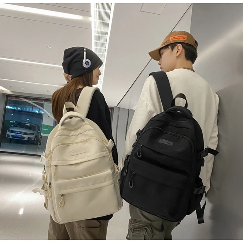 Schoolbag for male college students 2023 simple female high school large capacity backpack 240925