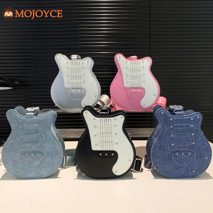 2024 Women's Wallet and Handbag Designer Leather Shoulder Guitar Shaped Novel Chest High Quality Mini Bag