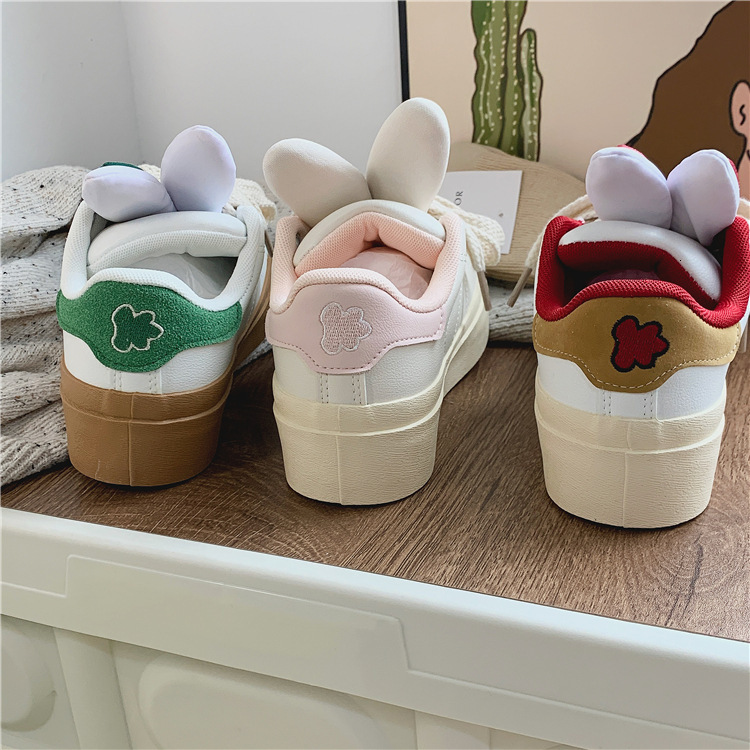 Designers Flats Running Women Light Low Top Sneakers Ladies atillas Mujer Cute Rabbit Ears Board Shoes for Girls