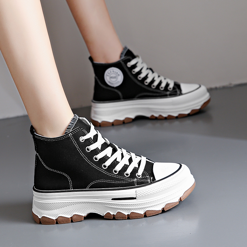 New Women Casual Platform Stars Canvas Trainers Running Sport Tennis Shoes Outdoor Walking Sneakers
