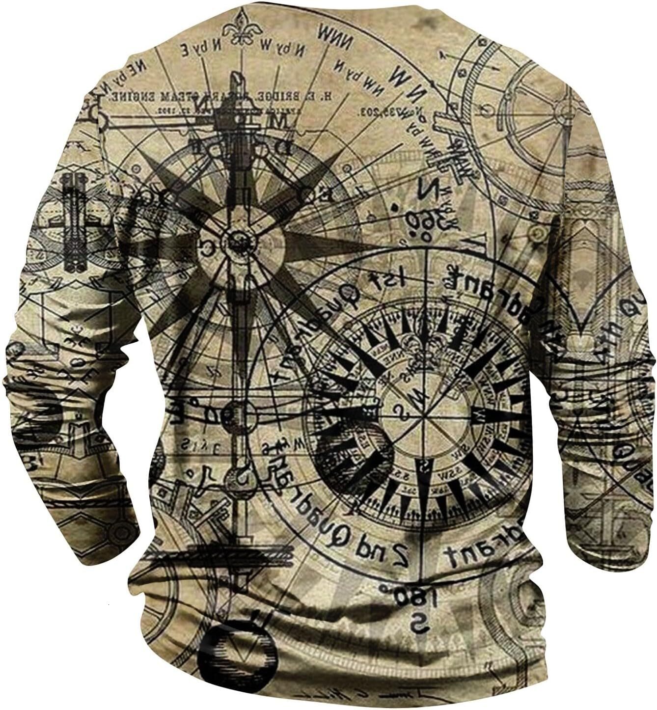 Long Sleeve Shirts for Men sweatshirt 2023 Autumn Casual T Shirt Graphic Abstract eeve Print Fashion Shirts Designer Vintage Blouse Tops Streetwear Ca