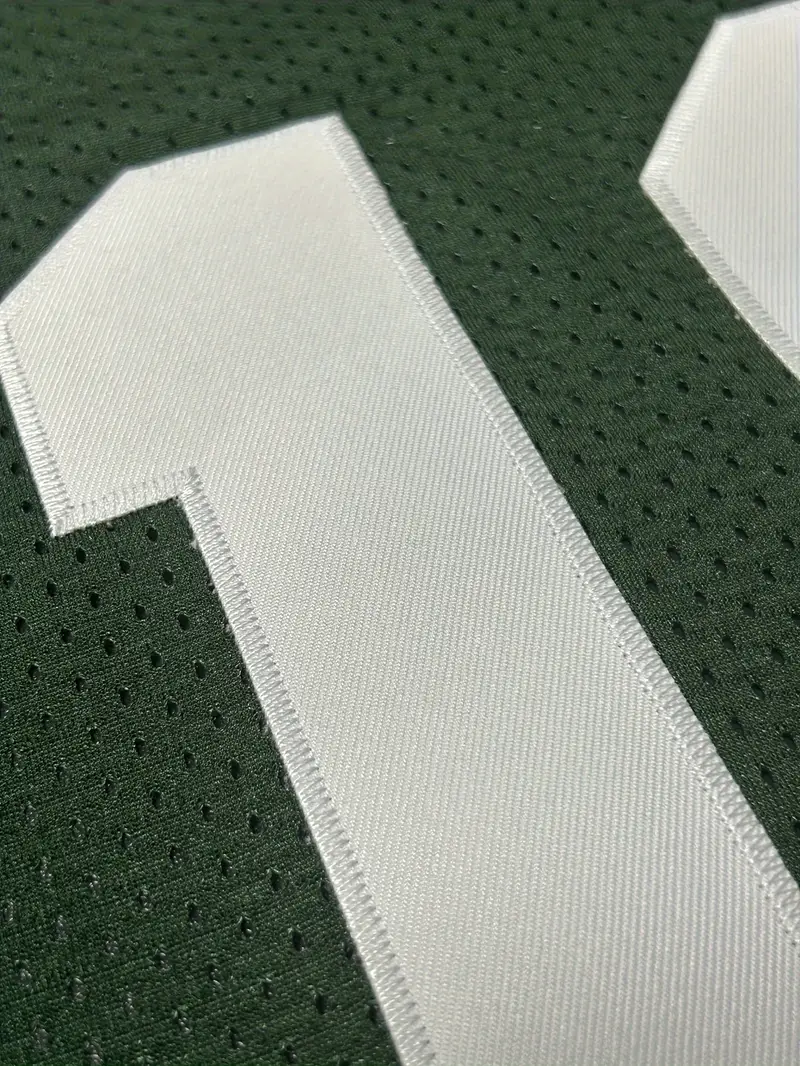 #10 Love Comfy V-Neck Football Jersey Green Mesh Embroidery for Training and Competition Breathable Moisture-Wicking Short Top for Active jersey