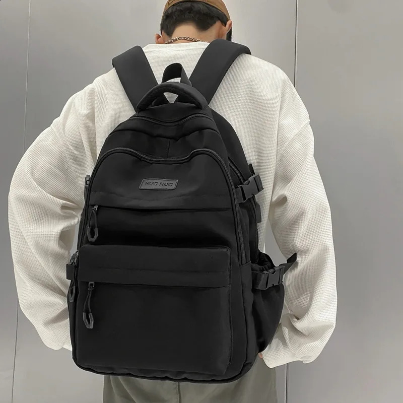 Schoolbag for male college students 2023 simple female high school large capacity backpack 240925