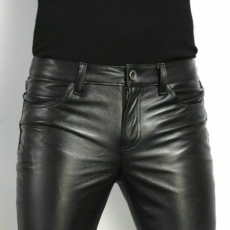 Leather Pants Mens Tight Leather Pants Mens Pants 240930