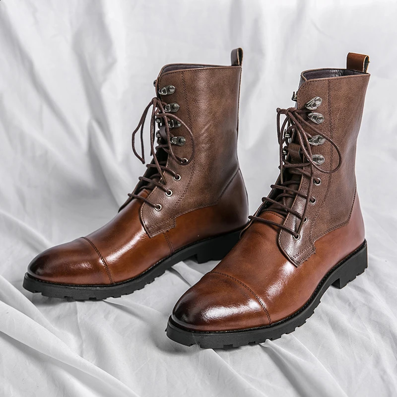 Cowboy Western Retro Boots Classic Boots Retro Mens Combat Boots Mens Motorcycle Boots 250226