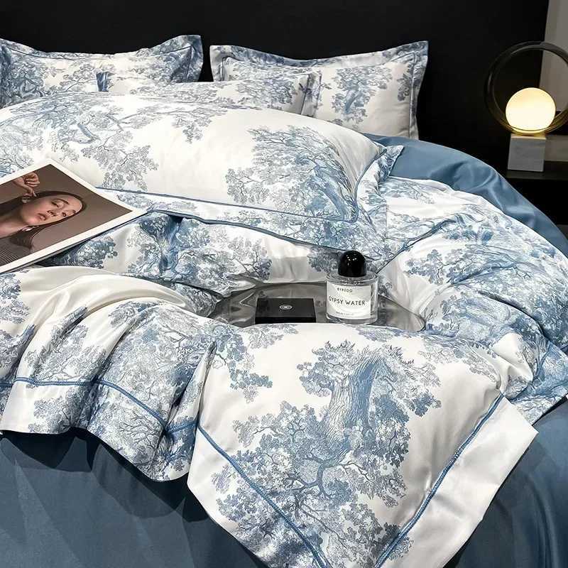 Plush bed sheet four piece set European style bedding household bedding smooth bedding with pillowcase M241005