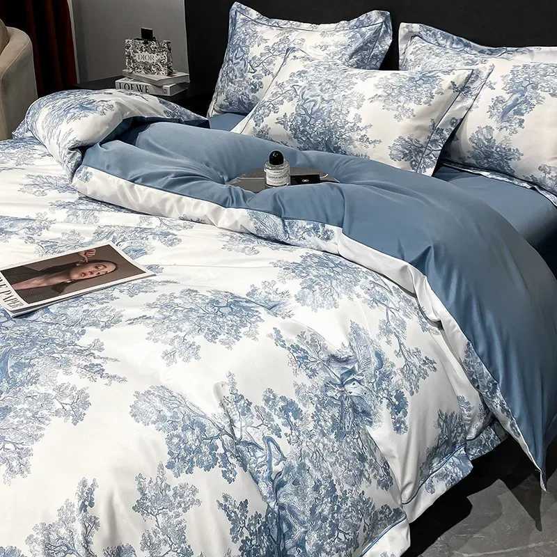 Plush bed sheet four piece set European style bedding household bedding smooth bedding with pillowcase M241005