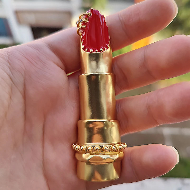 Vintage Red Nail Ring with Three Section Active Joint Ladies Jewelry Party Accessories Gift 240925