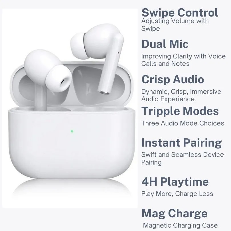 Wireless Earphones Headphones Pro6 Touch Earbuds In-Ear Sport Handsfree Headset With Charging Box for Mobile Smart Cell Bluetooth Headphone Accessorie