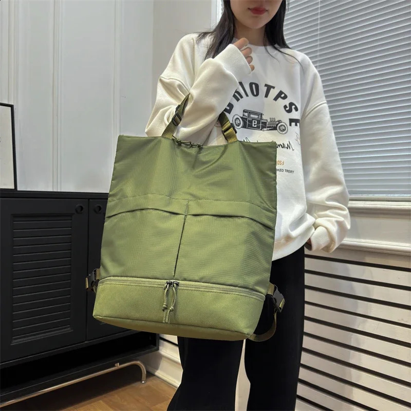 Army Green Nylon Backpack Women And Men Large Capacity Casual Travel Backbag Versatile Unisex Waterproof Oxford School Bag Big 240925
