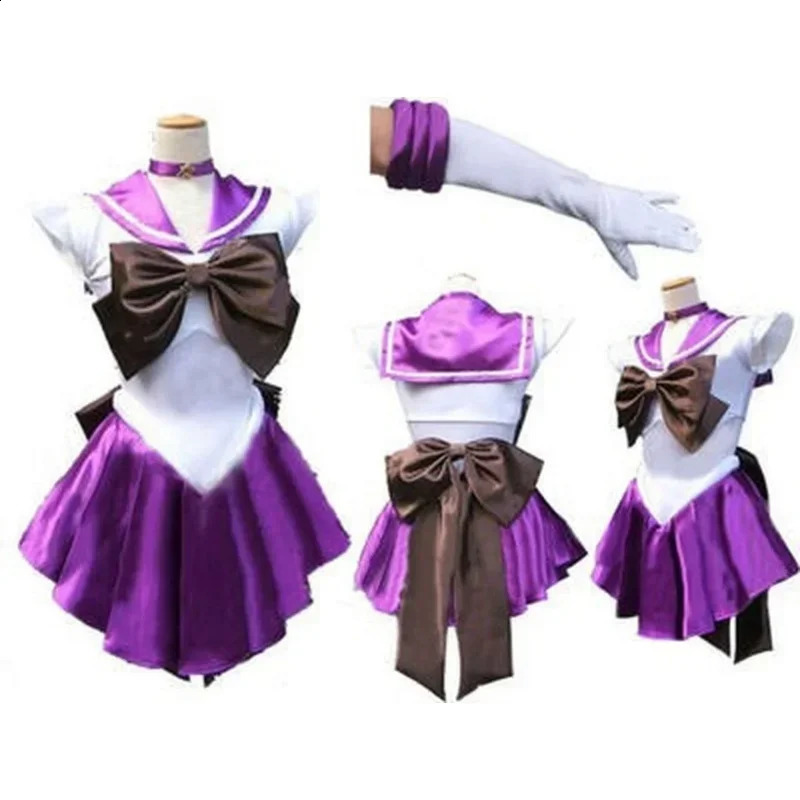 Women's Anime Costumes, Role-Playing Costume Set with Teal and Light Blue Latex Vest, Skirt, Gloves, and Bow Accents for Cosplay Conventions, Parties, - view 3