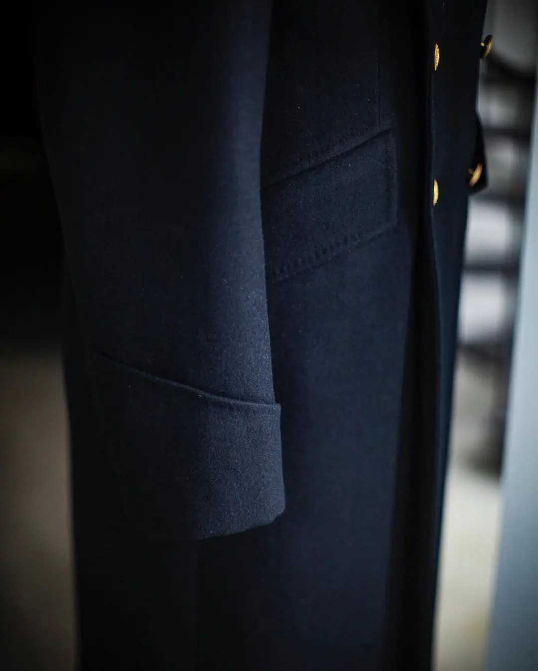 Navy Blue England Style Woolen Overcoat Mens Thick Plus Double Breasted Long Coat Casual Winter Fashion Warm JacketX241005