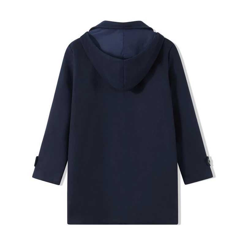 Men s Winter Duffle Coat Loose Fit Classic Wool Blend Long Sleeve Hood Toggle OutwearX241005