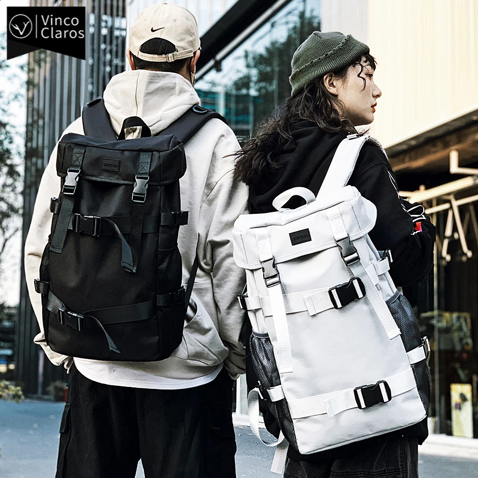 Trend Cool Street Travel Backpack Men School Backpacks for Teenager College Style Boys Fashion Mens Skateboard Bag 240925Z