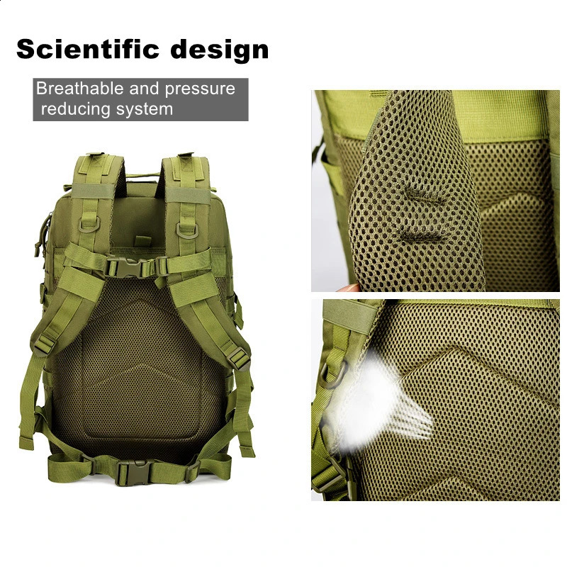 35/45/50L mens hiking backpack large capacity tactical mens backpack camouflage travel outdoor hiking backpack 241008