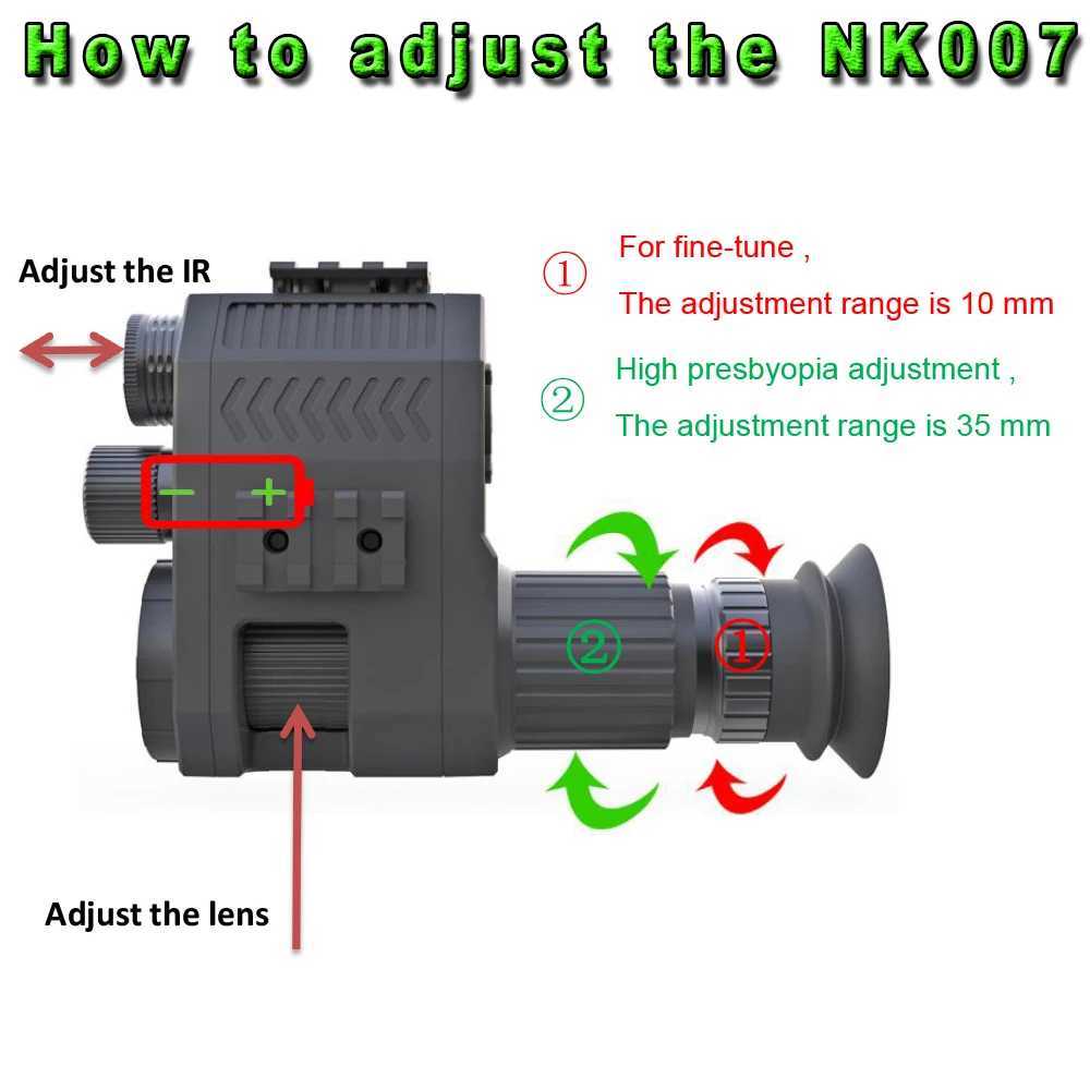 Megaorei digital night vision range mono 200-400M travel infrared camera supports photo and video recording in multiple languages W241004