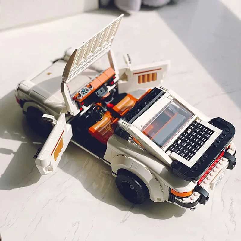 pieces of 1458 technical retro car model building block set 2-in-1 racing classic model set suitable for adult and teenage toy Christmas gifts W241005