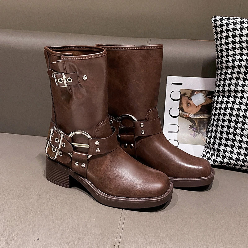 Winter Denim Fashionable Slippery in Womens Casual Short Boots Thick Bottom Mordern Botas 2024 241106