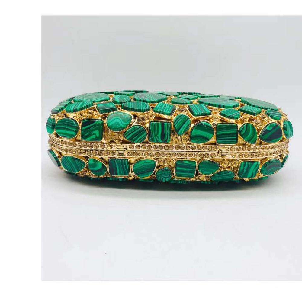 Green Rhie Clutch Crystal Purse Women Handbag Evening Bag Party Handbags Fashion Dia Dinner Banquet Clutches Bags Gift