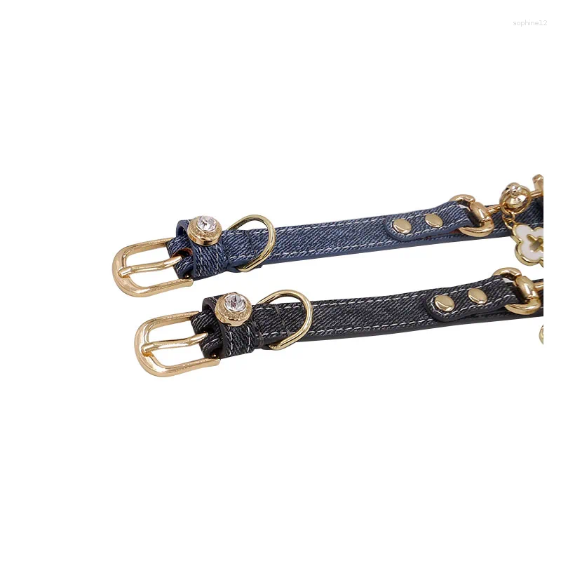 Dog collar designer high fashion collar denim pet collar