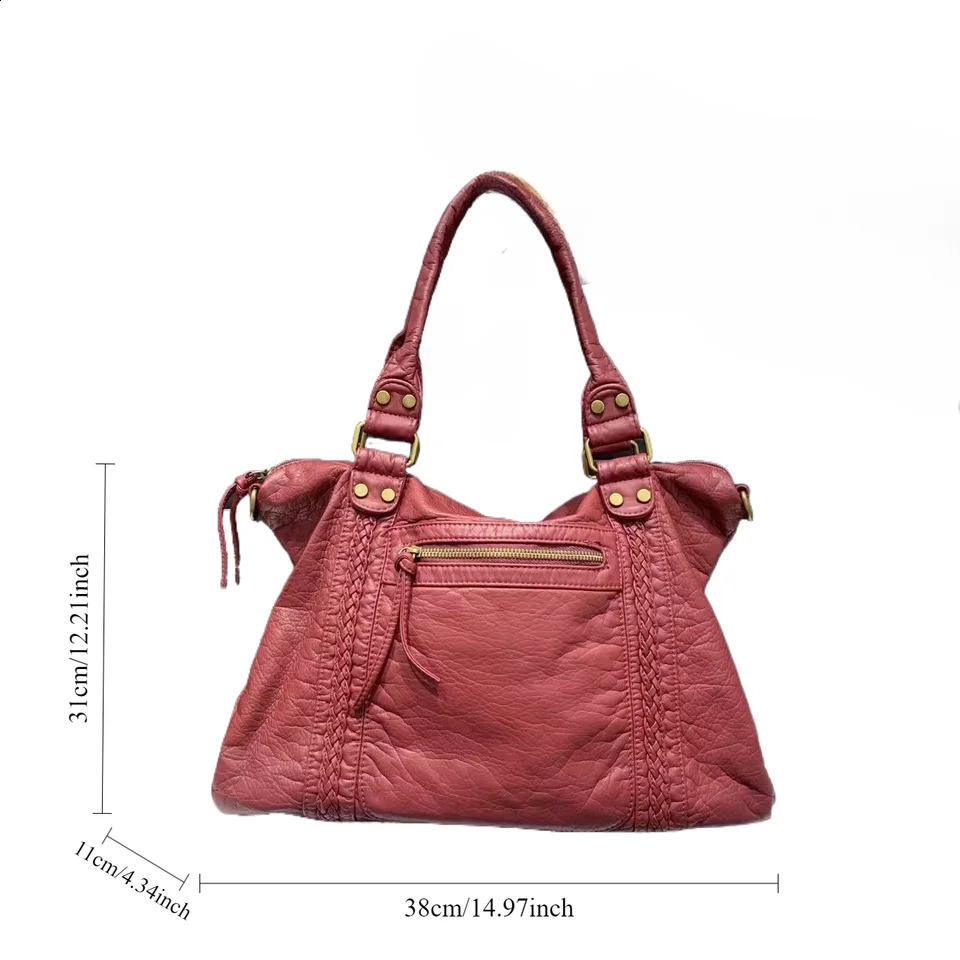 Y2K Spicy Girl One Shoulder Crossbody Bag Vintage Locomotive Bag High Capacity Bag 240926