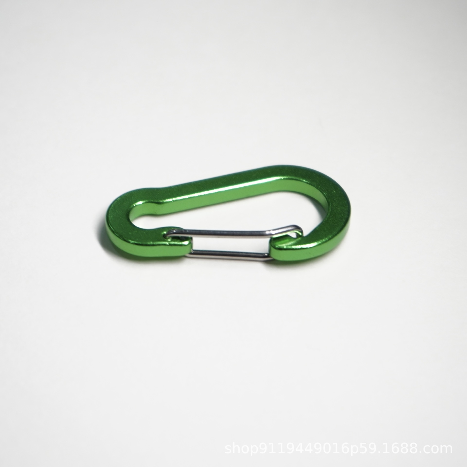 Flat-Shaped Colored Aluminum Alloy Carabiner with Spring Lock for Climbing