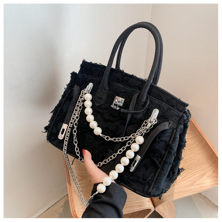 Handcrafted 2024 Autumn Denim Kelly Handbag Vintage Style | Perfect hot Fall Accessory