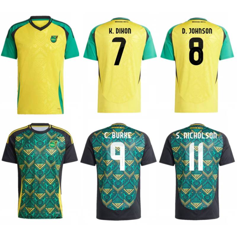 2024/25 Jamaica Soccer Jerseys Mens S. NICHOLSON C.BURKE Football Shirt 2025 B.DECORDOVA-REID K.DIXON D.JOHNSON Uniform