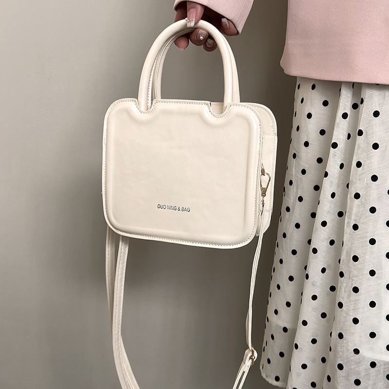 Women Shoulder Fashion 3 Versatile Crossbody Solid Color Square Handbag Toe Bag Triple Black Beige Brown Free shipping