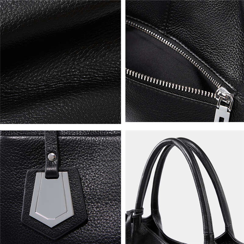 Toptrends 100% Genuine Leather Tote Handbags For Women 2024 Trend Designer Top Handle Commuter Ladies Shoulder Crossbody Bags