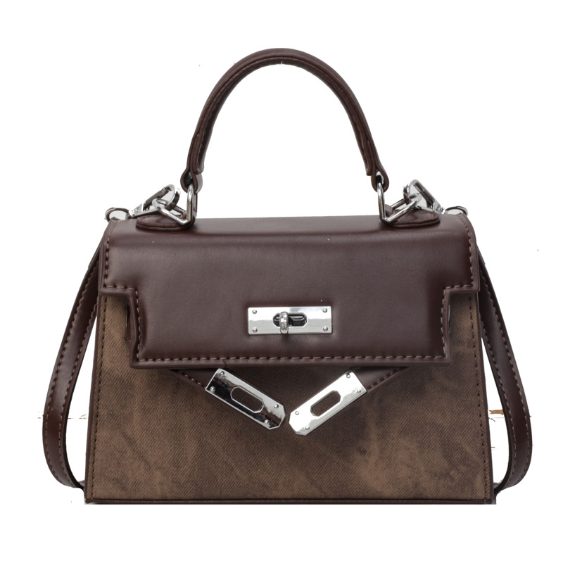 Retro texture new fashionable handbag versatile one shoulder small square bag