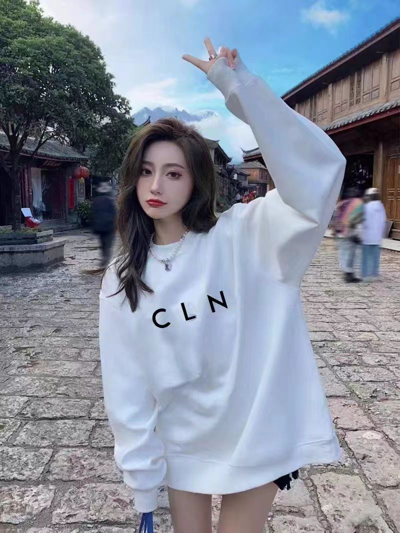 Women's Hoodies Sweatshirts Designer Cotton Pullover Jumper New Classic Letter Print Loose Women Casual Versatile Round Neck Hoodie Sweater Tops