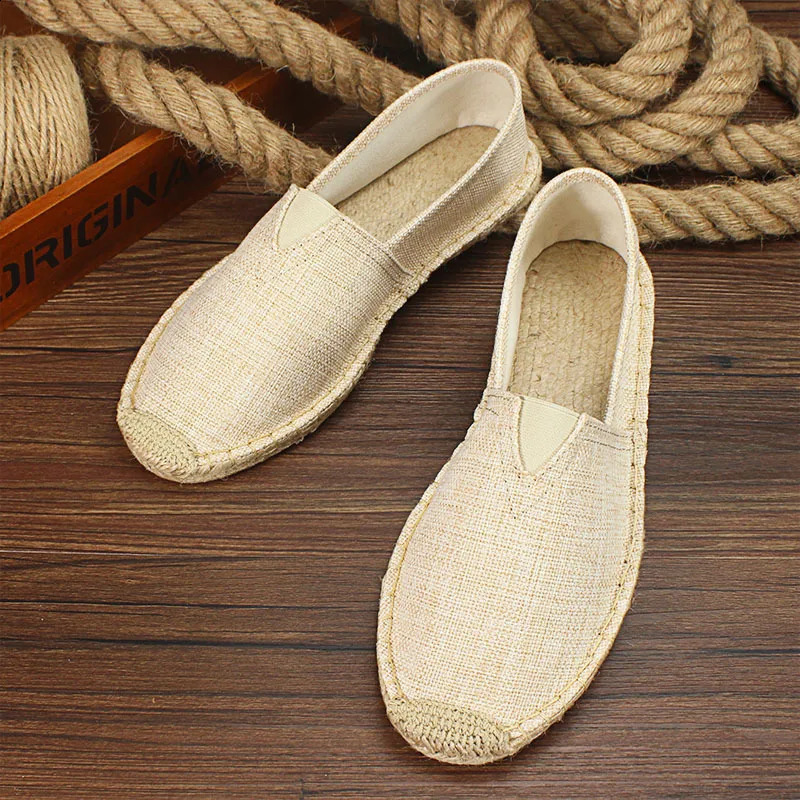 Summer and Autumn Mens Canvas Shoes Breathable Mens Casual Shoes Slide on Linen Shoes Graffiti Espadrilles Womens Shoe Apartment 240930