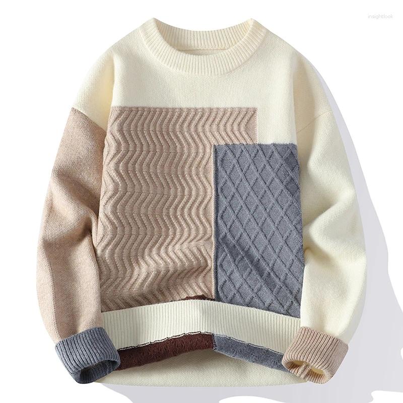 Mens Sweaters Pull Homme 2024 Fall Winter High End Cashmere Sweater Men Clothing Thick Warm Mens Christmas Jumper Korean S251110