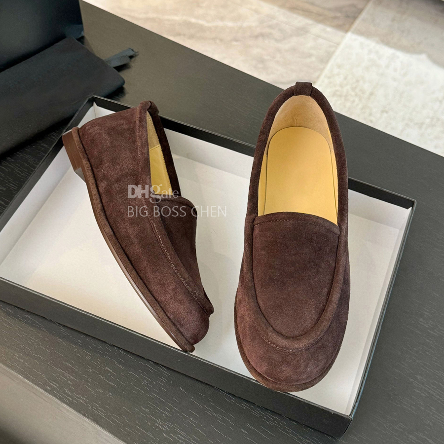 Suede Fur Flat Slip-On Loafers for Women - Fluffy, Cozy hot Dress Shoes with Box