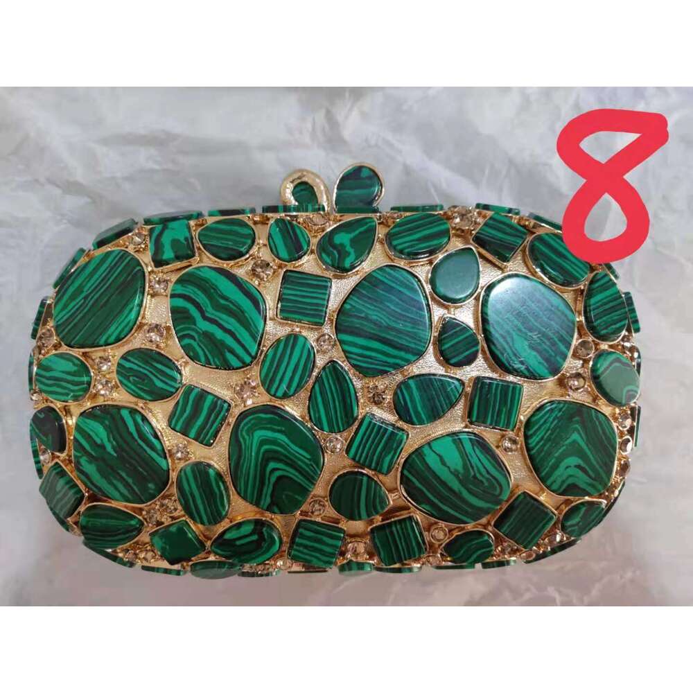 Green Rhie Clutch Crystal Purse Women Handbag Evening Bag Party Handbags Fashion Dia Dinner Banquet Clutches Bags Gift