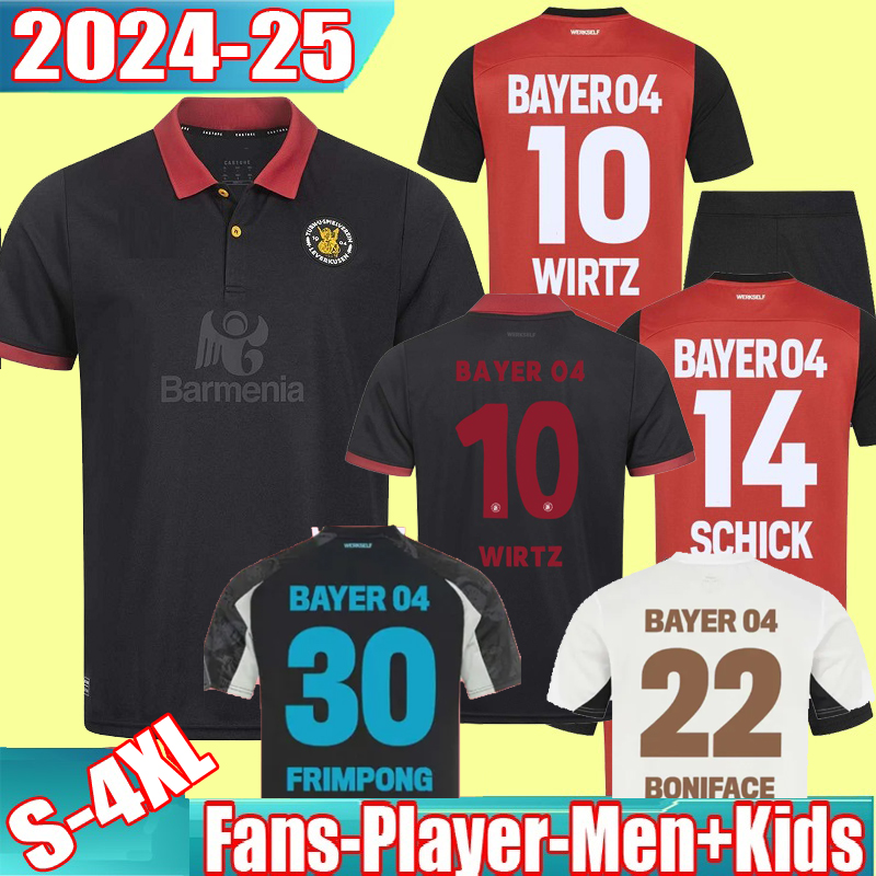 S-4XL 24 25 Bayer Leverkusen Special Soccer Jerseys 120TH WIRTZ BONIFACE FRIMPONG HINCAPIE SCHICK PALACIOS GRIMALDO 2024 2025 Home Away 3rd Mens Football Shirt
