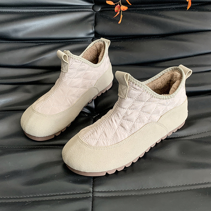 Women's Winter Fashion Short Boots: Fleece-ed Warmth, Vintage Style with Soft Sole 4e5c