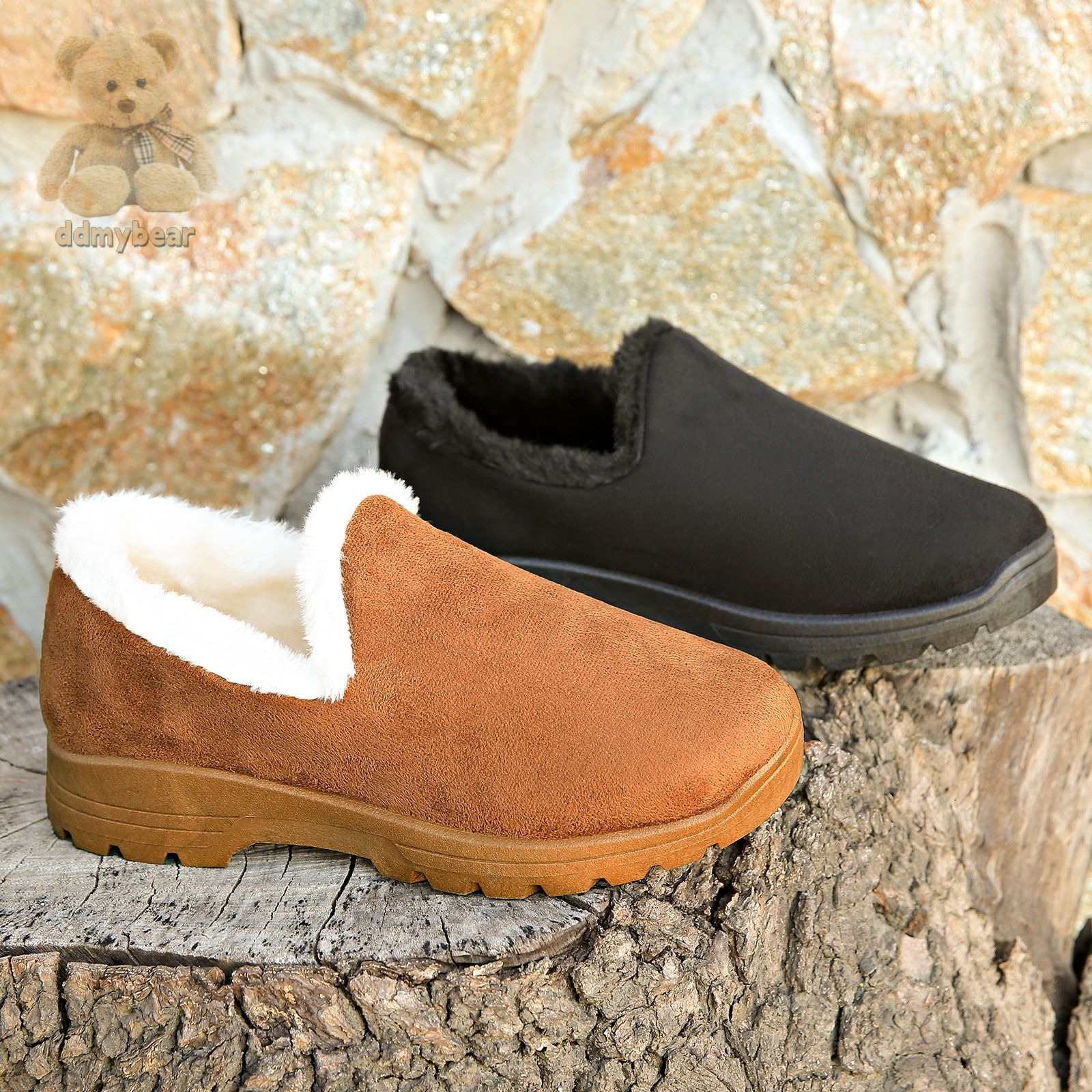 Ddmybear Fashionable Hairy Soled Height Increasing Snow Boots Women With Thick Fleece Winter Protection Women Cotton Shoes Warmth Chinese Brand Shoes 