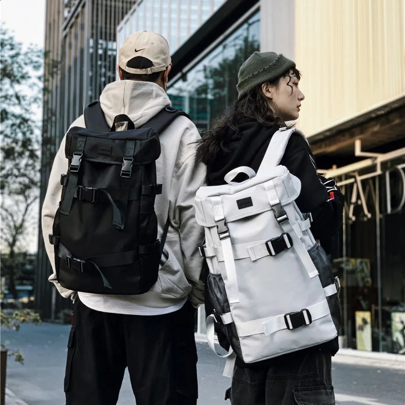 Trend Cool Street Travel Backpack Men School Backpacks for Teenager College Style Boys Fashion Mens Skateboard Bag y240925
