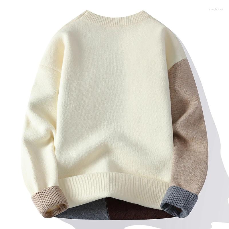 Mens Sweaters Pull Homme 2024 Fall Winter High End Cashmere Sweater Men Clothing Thick Warm Mens Christmas Jumper Korean S251110